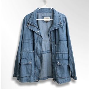 ASHLEY-VINTAGE CHARM Jean Zip Up Jacket